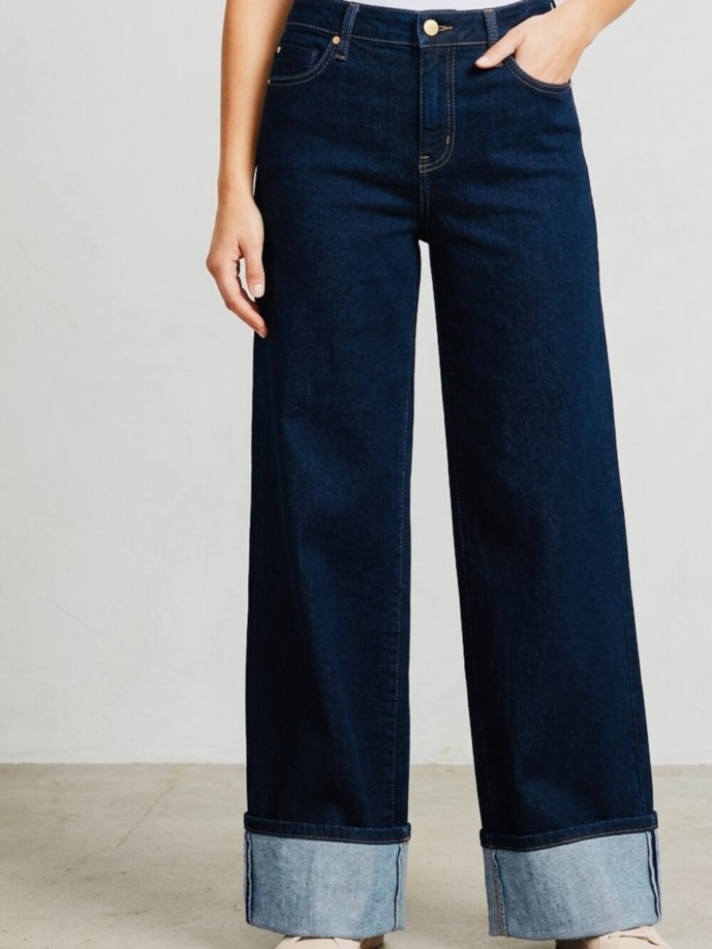 NWT Liverpool Los Angeles Blue Wide Leg Pants Size 8